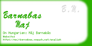 barnabas maj business card